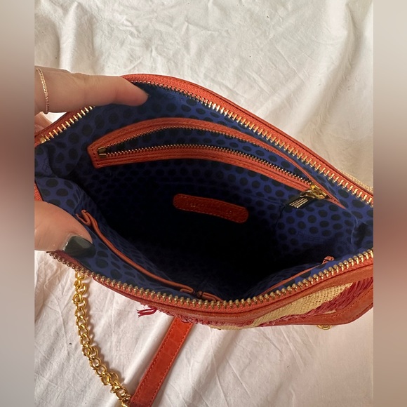 Rebecca Minkoff Straw M.A.C. Bombe Purse in Coral - Picture 6 of 9